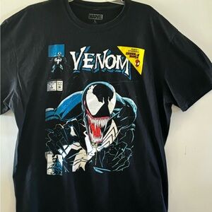 Marvel Universe Venom Men's T-Shirt Avengers X-Men - Black Short Sleeves size L